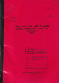 Image of Pedoman pelaksanaan jaminan kesehatan masyarakat (jamkesmas) 2009