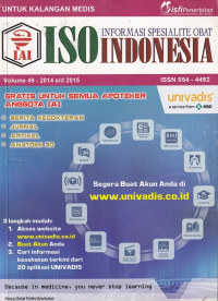 Image of ISO Indonesia : informasi spesialite obat (volume 49 - 2014 s/d 2015)